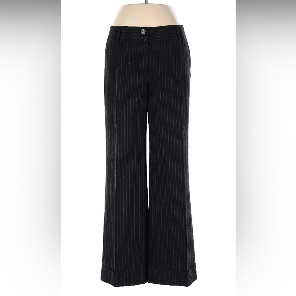 Michael Kors woman’s regular dress pinstripe dress pants dark gray size 8